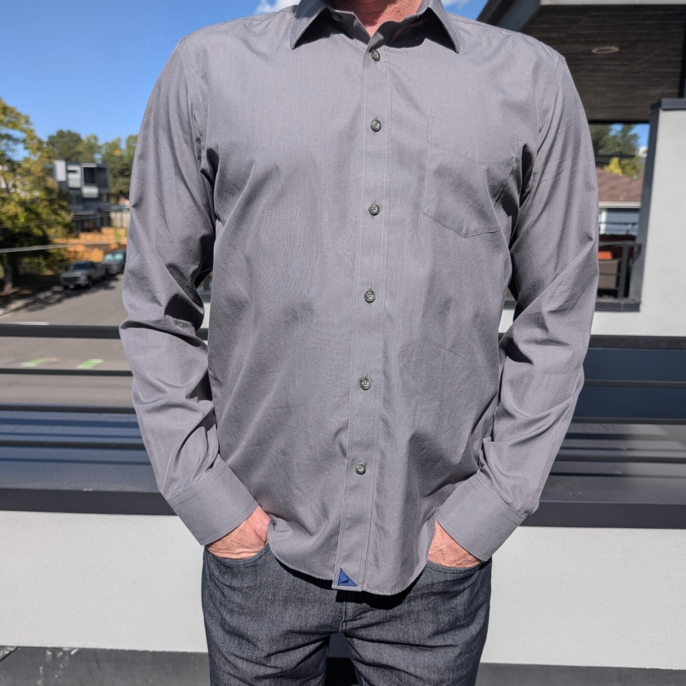 UNTUCKit Charcoal Dress Shirt